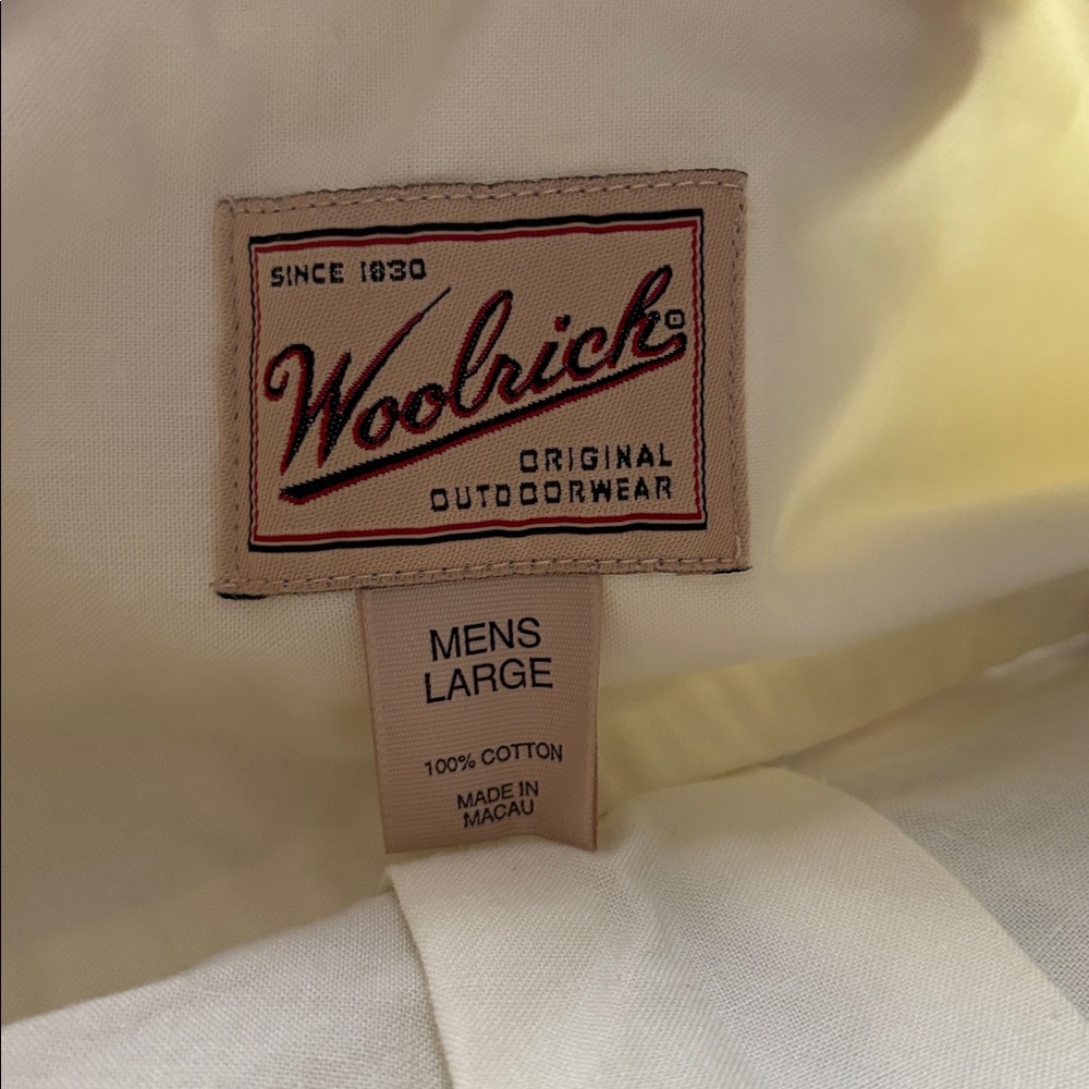 Woolrich Vintage Short Sleeve Button Down Outerwear‎ Shirt 100% Cotton Large - Picture 8 of 8